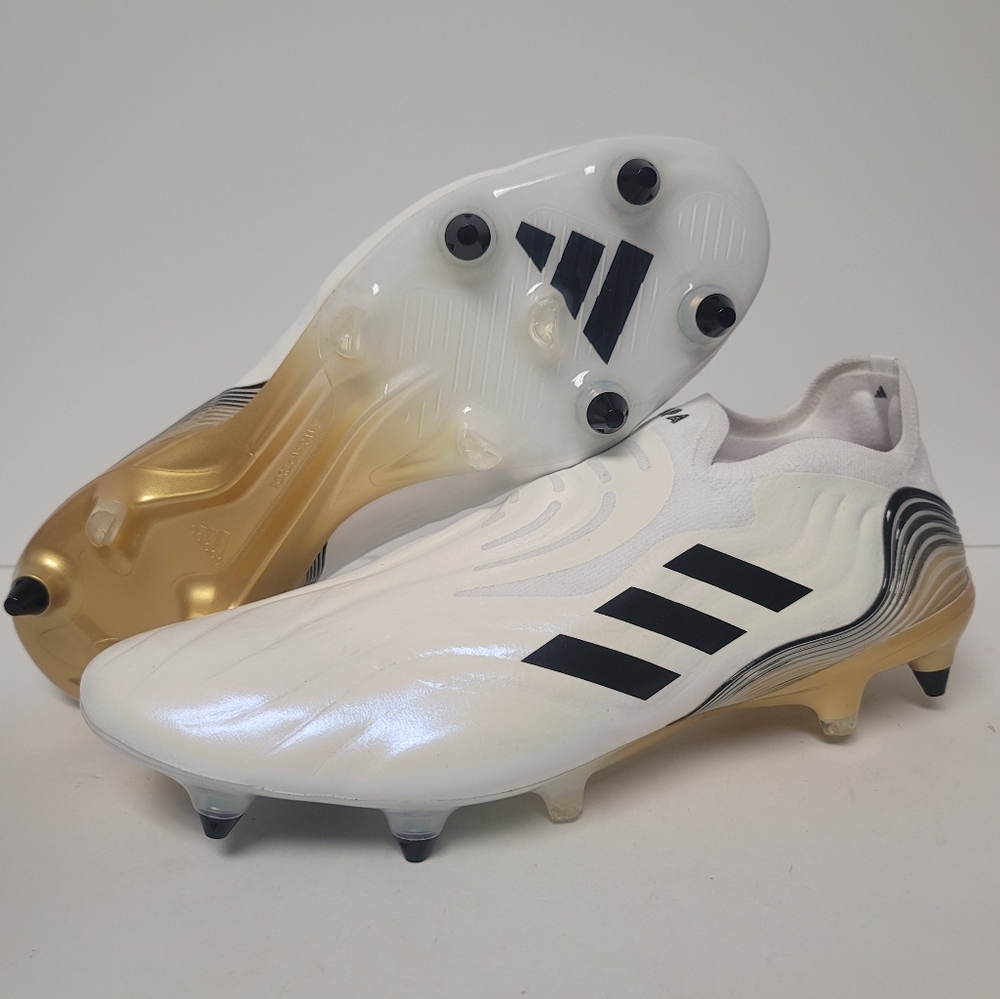 Mens Size Adidas Copa Sense SG Soft Ground Cleats White Pearl Gold HP7840